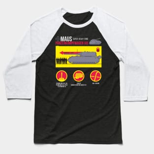 Expert of tanks! infographics Pz-VIII MAUS Baseball T-Shirt